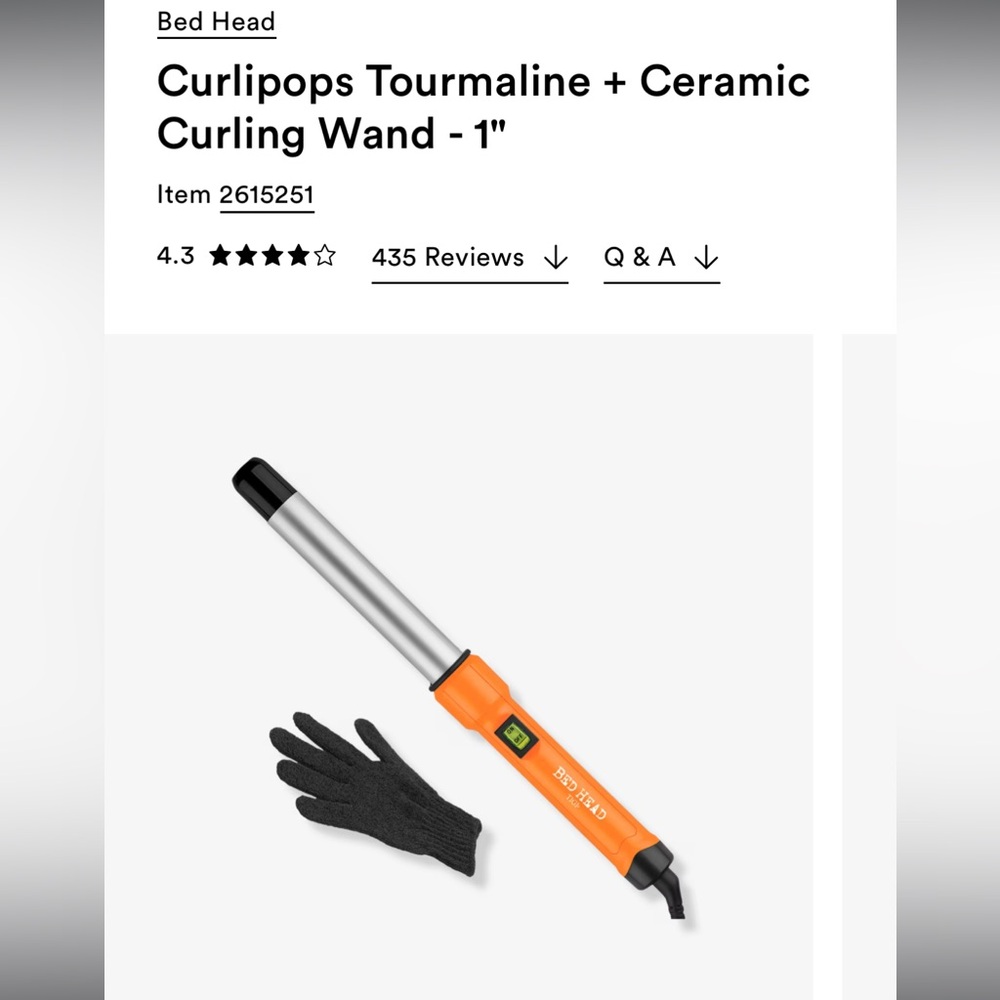 Bed head curlipops curler.